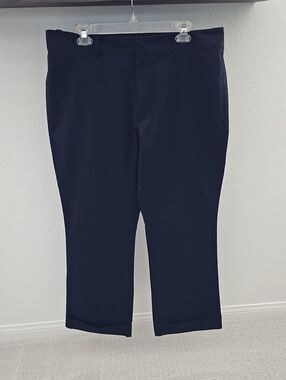 Gap Vintage Y2K High Rise Bootcut Cuffed Khakis Black 16R